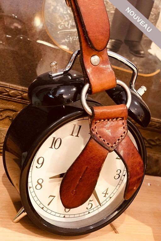 °*DERNIERE PIECE Bretelles 99161 cuir marron -40%