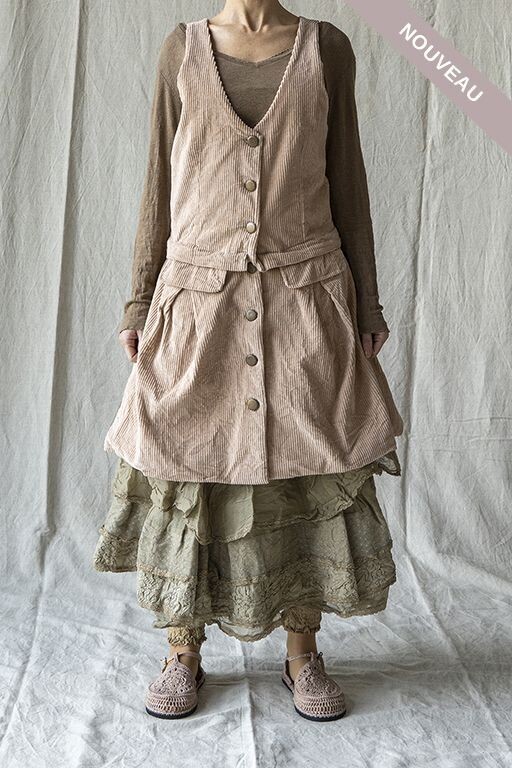 *DERNIERE PIECE °Veste Quenette gros velours rose -50% tL
