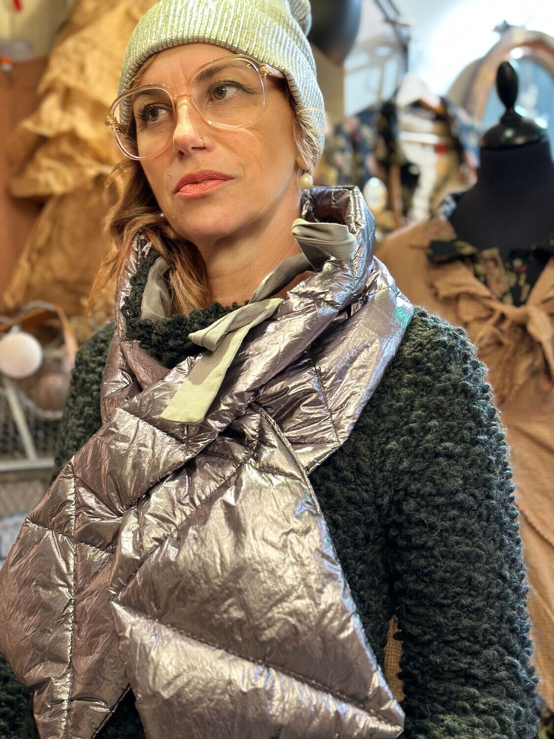 *DERNIERE PIECE Écharpe Argent -50%