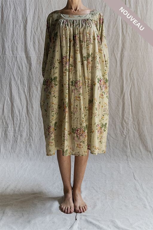 °*DERNIERE PIECE  Lime coton fleurs amande TS -40%