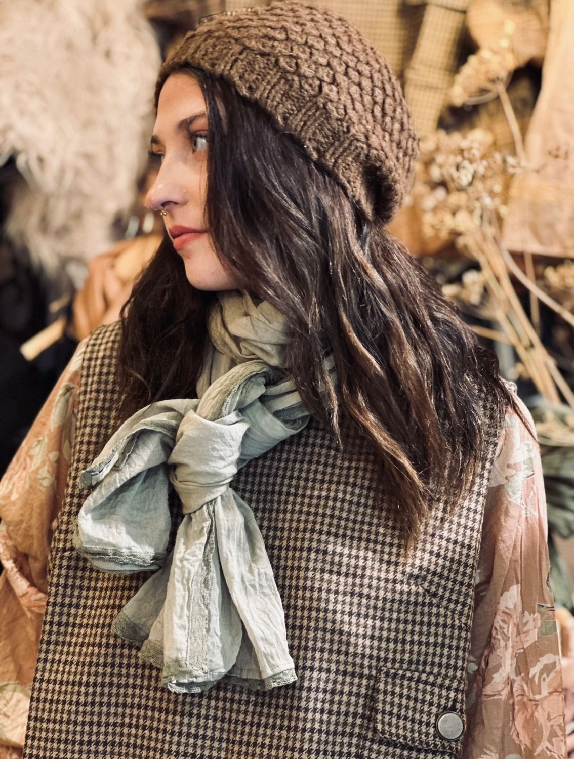 °*DERNIERE PIECE  écharpe Pauline amande -40%