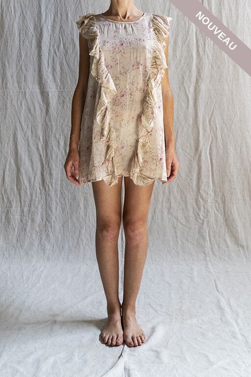 *DERNIERE PIECE  Top Tamarin liberty beige rosé TM-40%