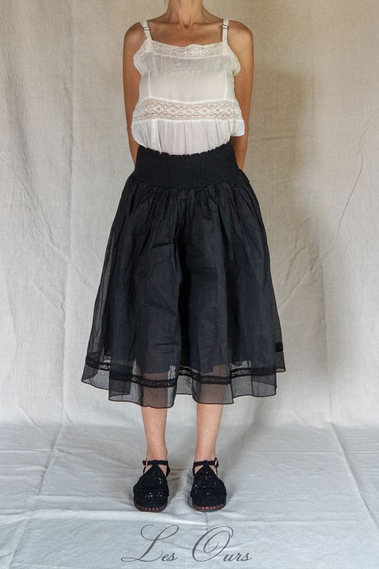 *DERNIERE PIECE Jupe Lou organza noir TU -40%