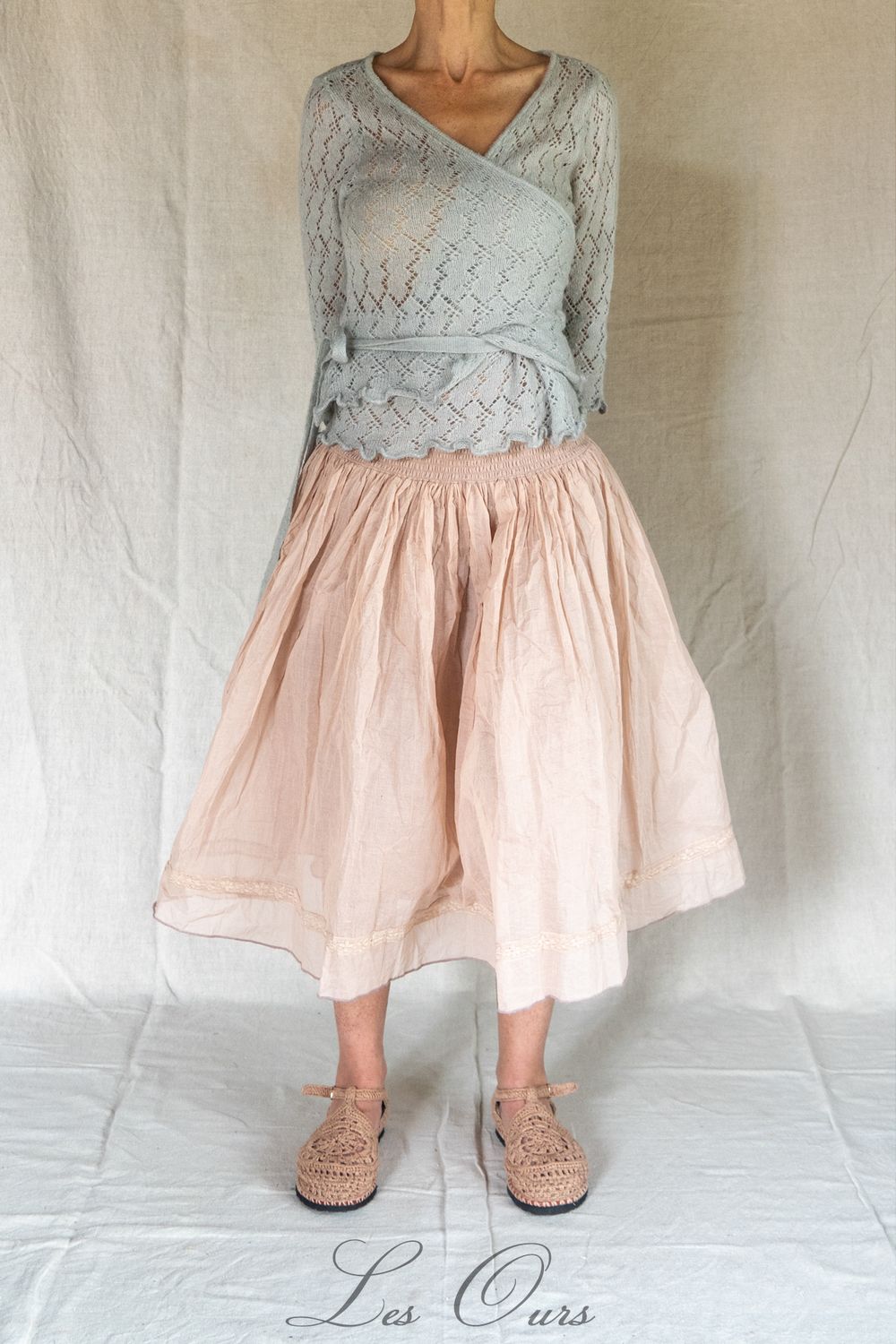 *DERNIERE PIECE Cache cœur crochet bleu TU -40%