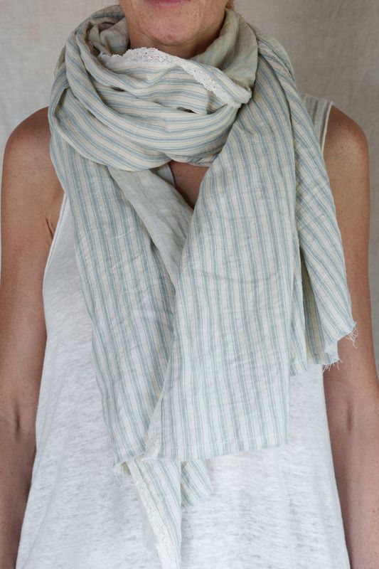 °Écharpe Pauline rayé bleu -40%