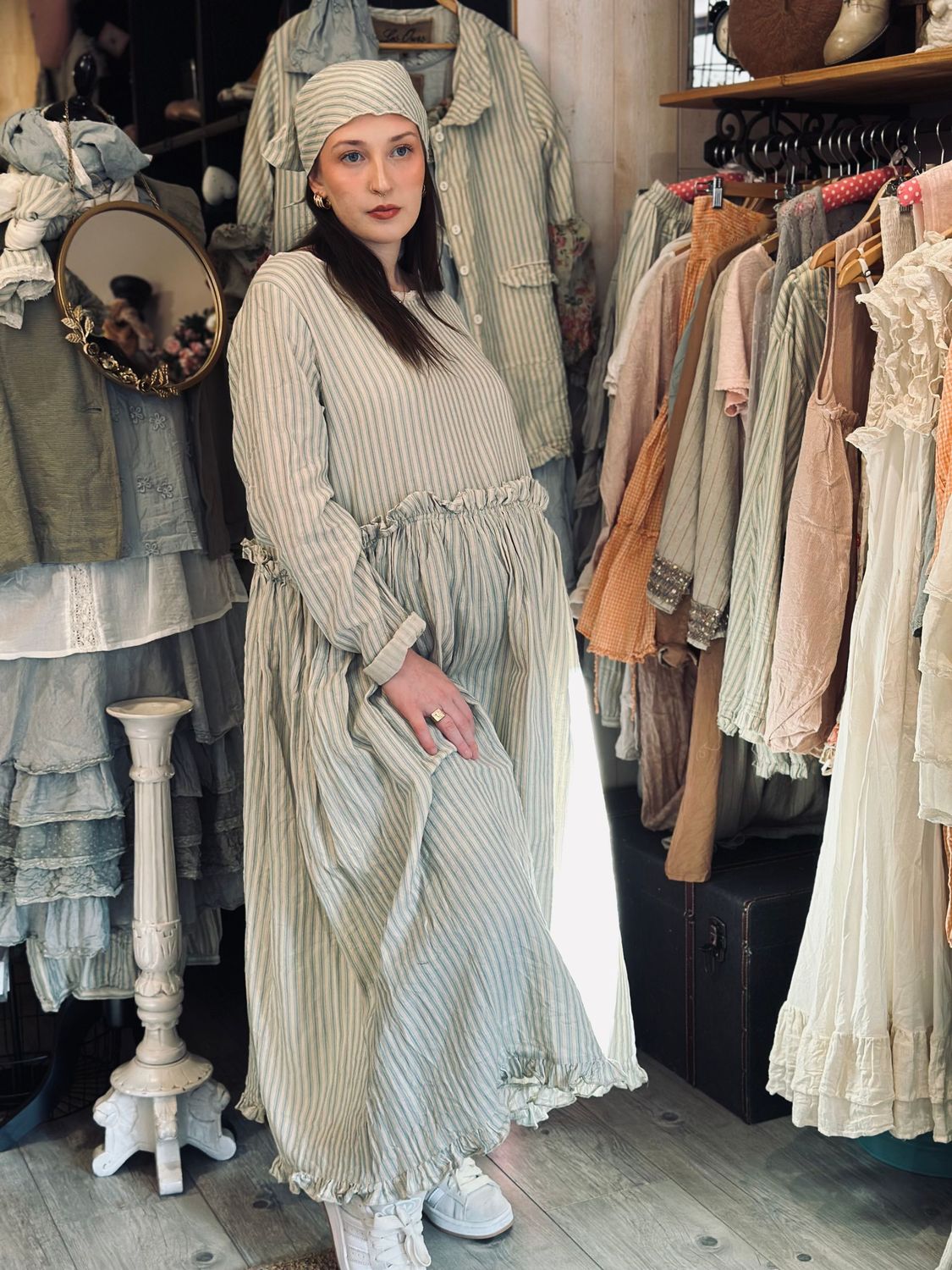 °Robe Lise rayé bleu -30%