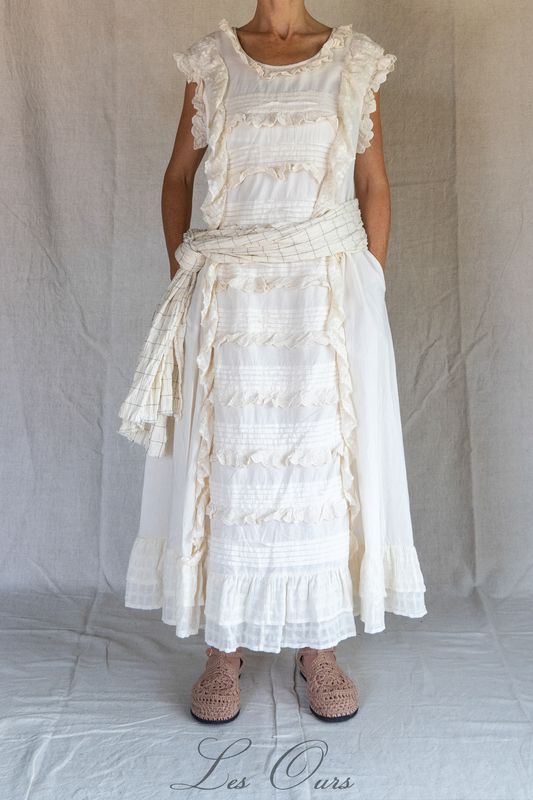 *DERNIERE PIECE Robe Ancolie écru -40% tS