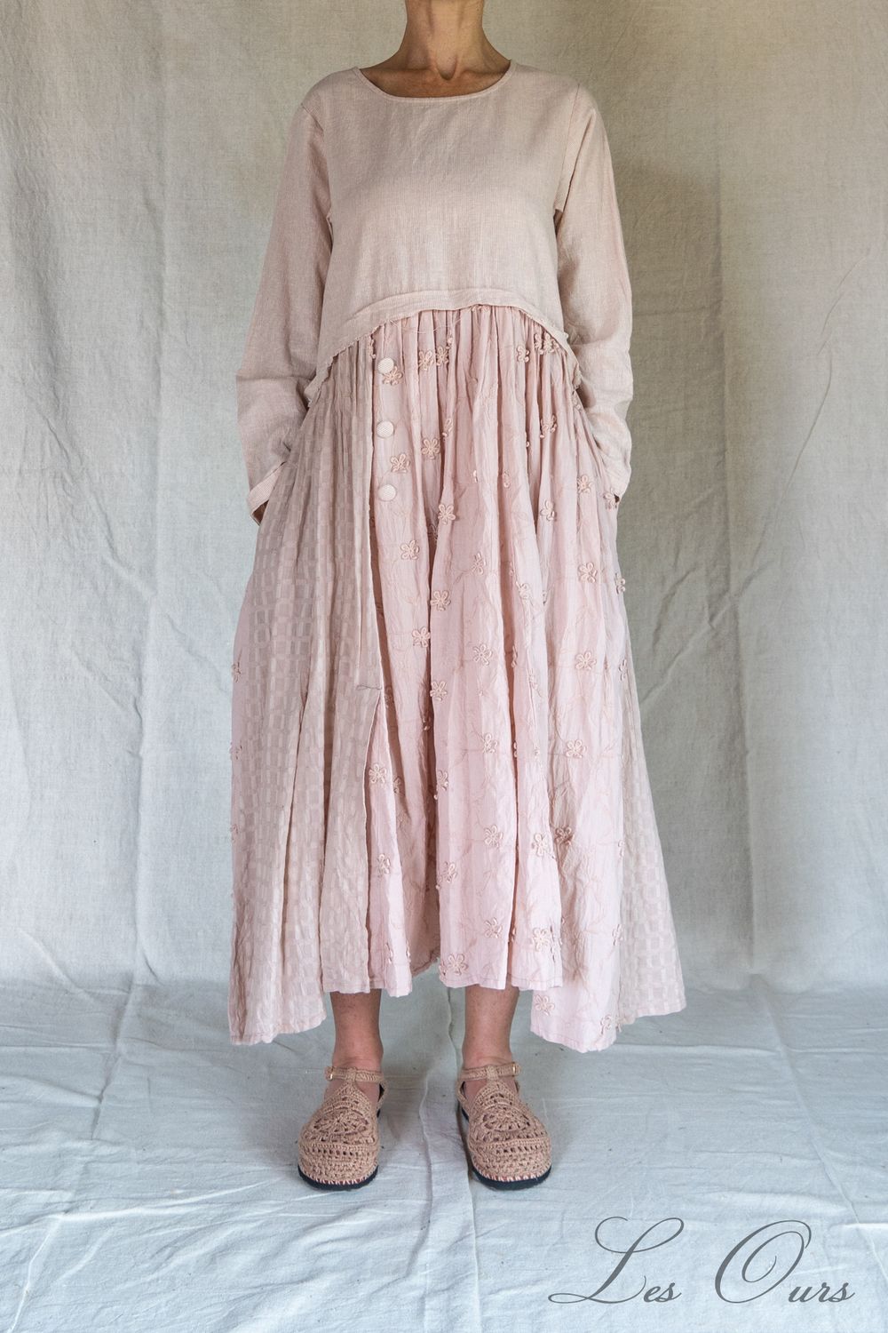 *DERNIERE PIECE °Robe Adriana rayé rose -30% tL