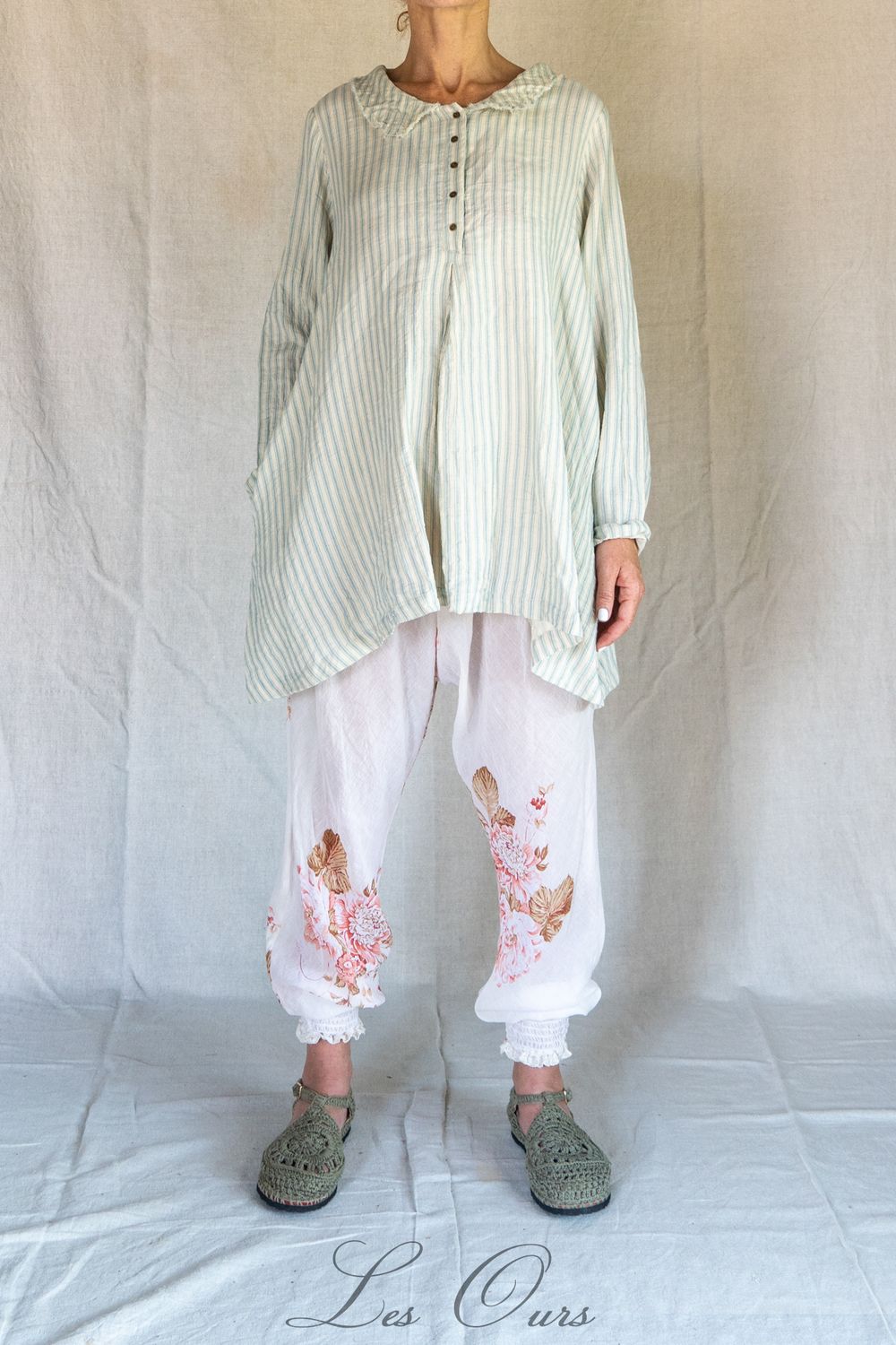 °*DERNIERE PIECE Chemise Camila bleu rayé  tM -40%