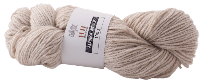 BIO Alpaka Wolle weiss (100g)