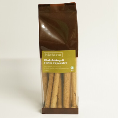BIO Dinkelstängeli mit Olivenöl und Kümmel (120g)