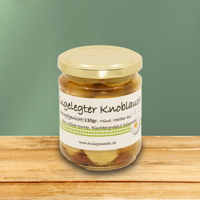Eingelegter Knoblauch (130g Nettogewicht)