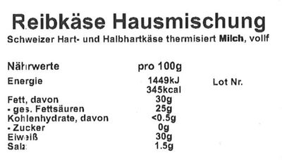 Reibkäse Hausmischung (200g)