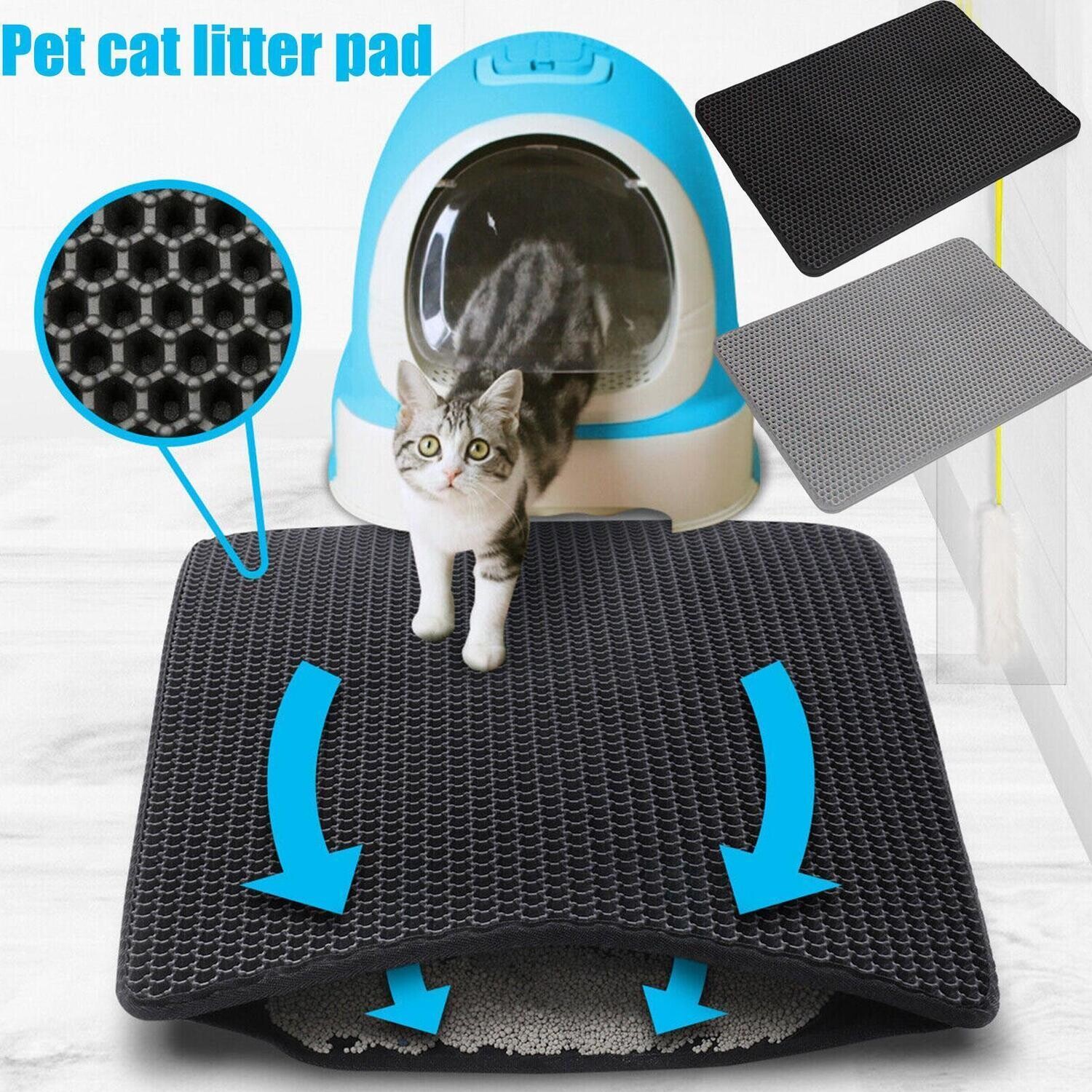 Introducing the Cat Litter Box Mat – the perfect solution for keeping your home clean and free of cat litter mess!