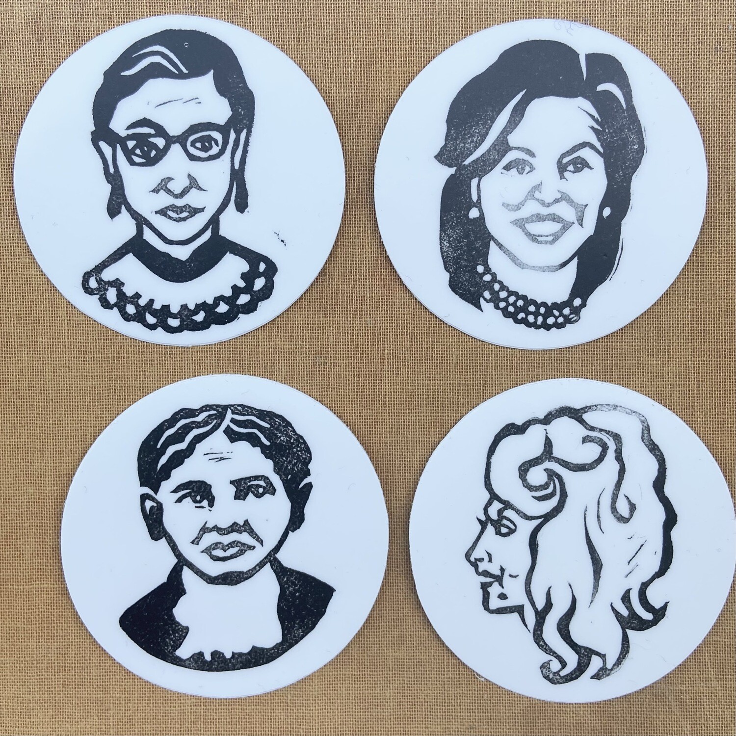 Famous Women of America sticker set