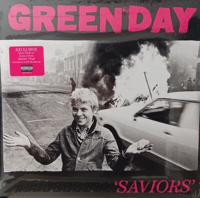 GREEN DAY - Saviors (NEON PINK W/ NEON GREEN SPLATTER)