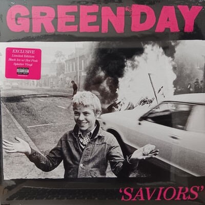 GREEN DAY - Saviors (BLACK ICE W/ HOT PINK SPLATTER)
