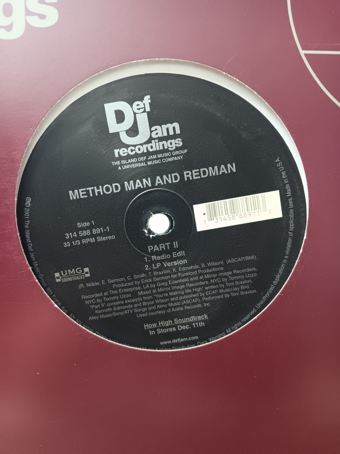 METHOD MAN AND REDMAN - How High soundtrack part II (MAXI)