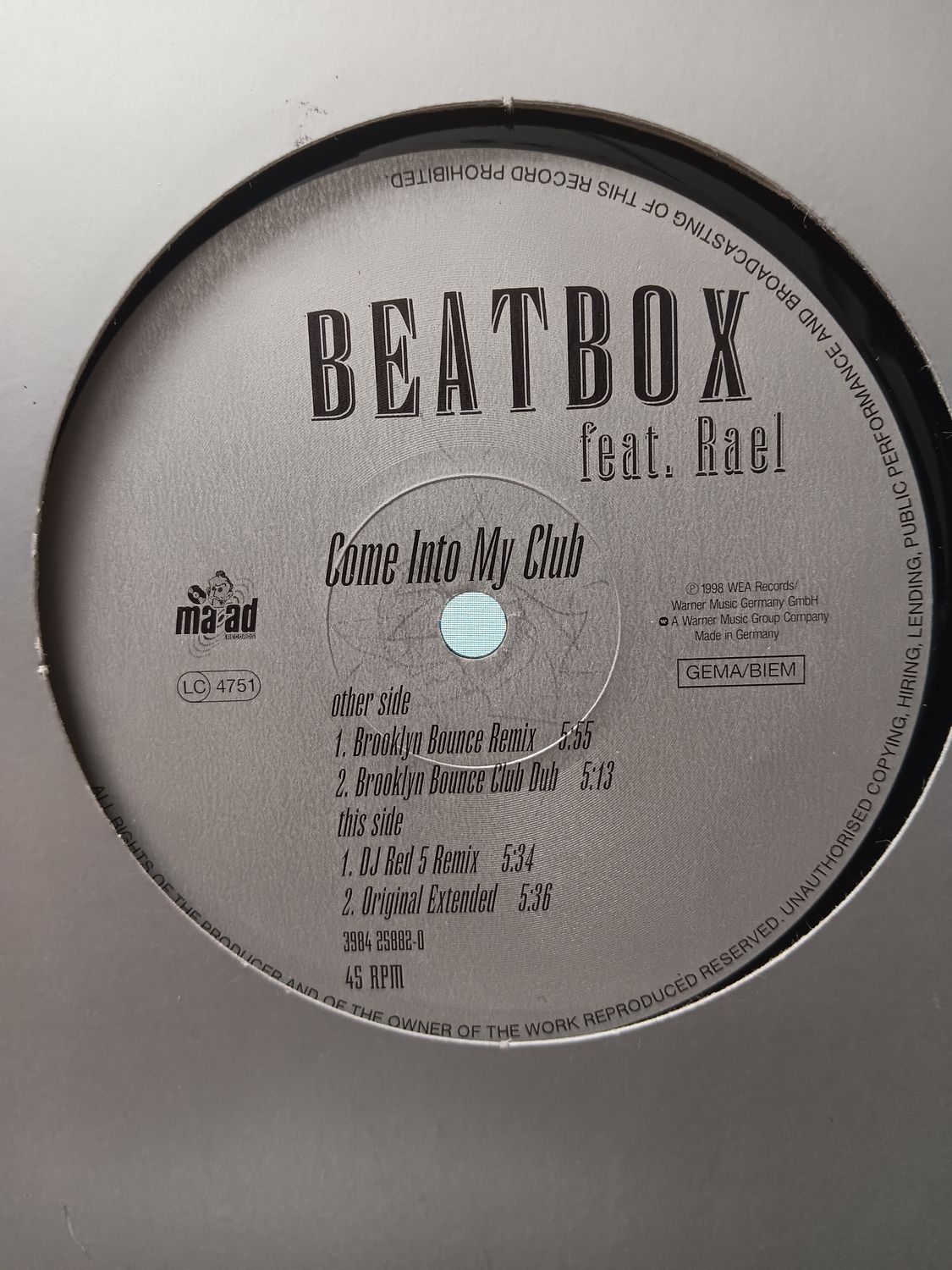 BEATBOX - Come into my club (MAXI)