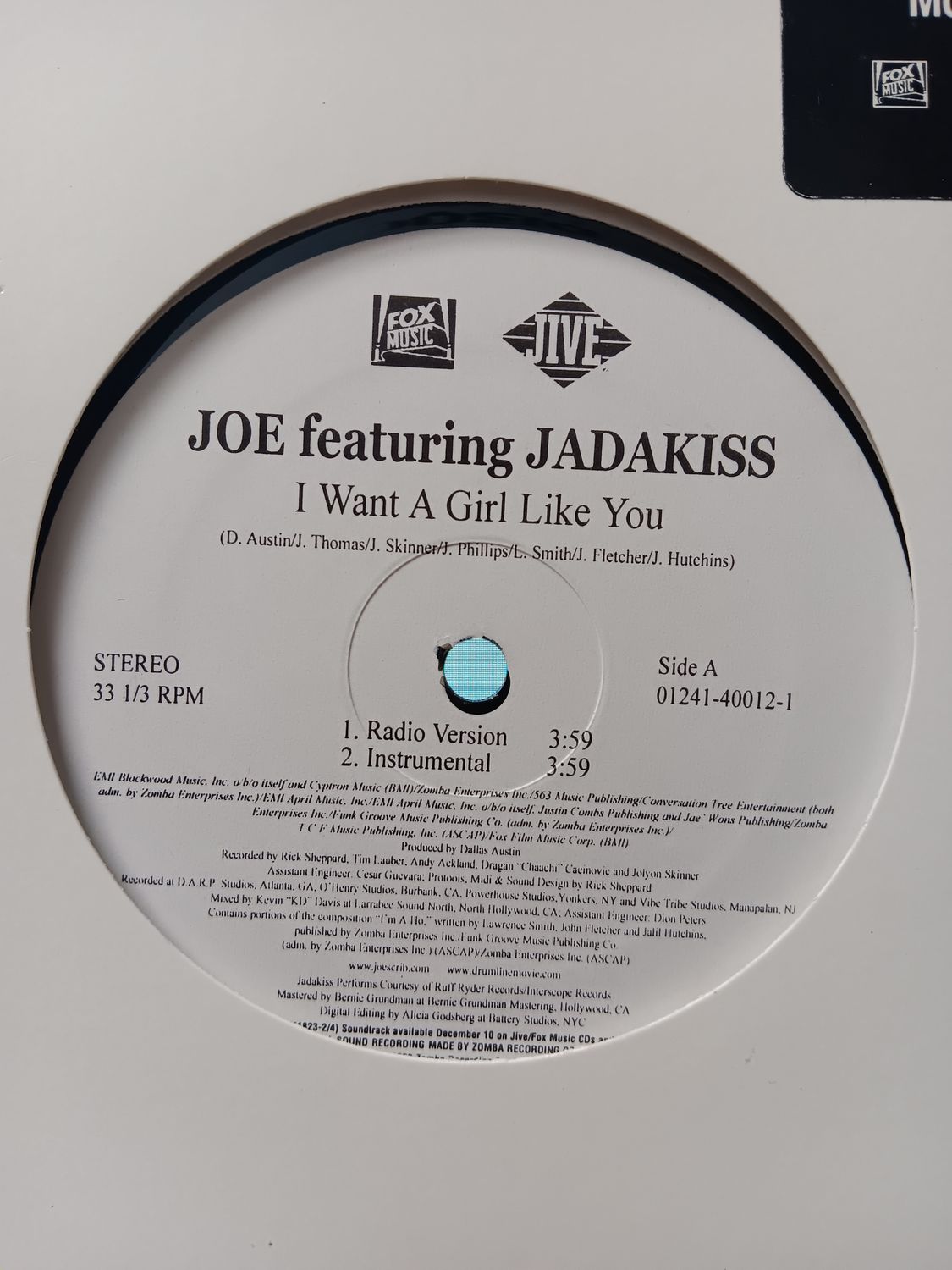 JOE FT JADAKISS - I want a girl like you (MAXI)