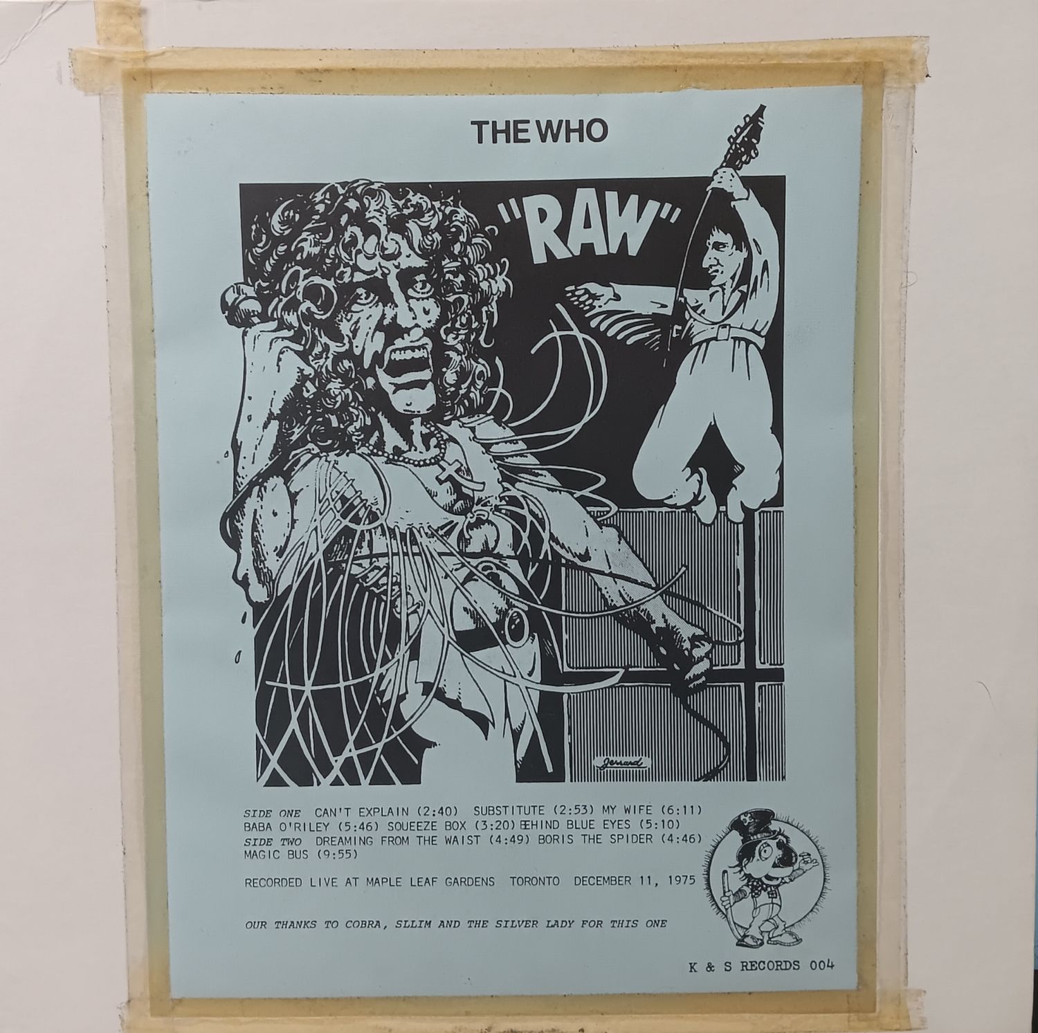 THE WHO - Raw (Blue Splatter)