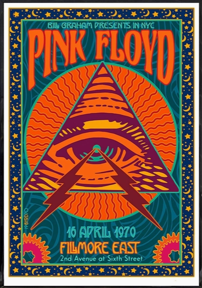 POSTER PINK FLOYD FILMORE EAST 1970