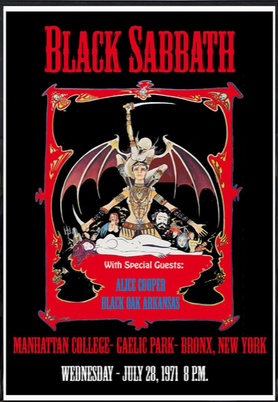 POSTER BLACK SABBATH BRONX 1971
