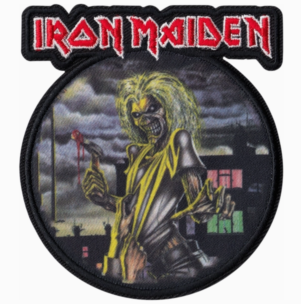 ÉCUSSON IRON MAIDEN EDDIE AVEC HACHE