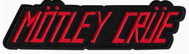 ÉCUSSON MOTLEY CRUE ROUGE SUR NOIR