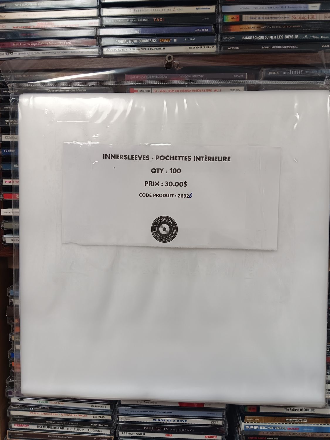 INNERSLEEVES / POCHETTES INTÉRIEURE (qty : 100)