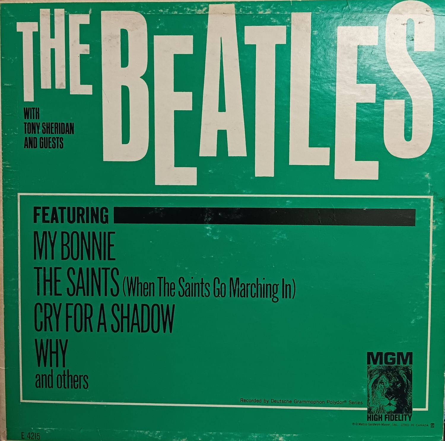 THE BEATLES WITH TONY SHERIDAN  - The Beatles with Tony Sheridan