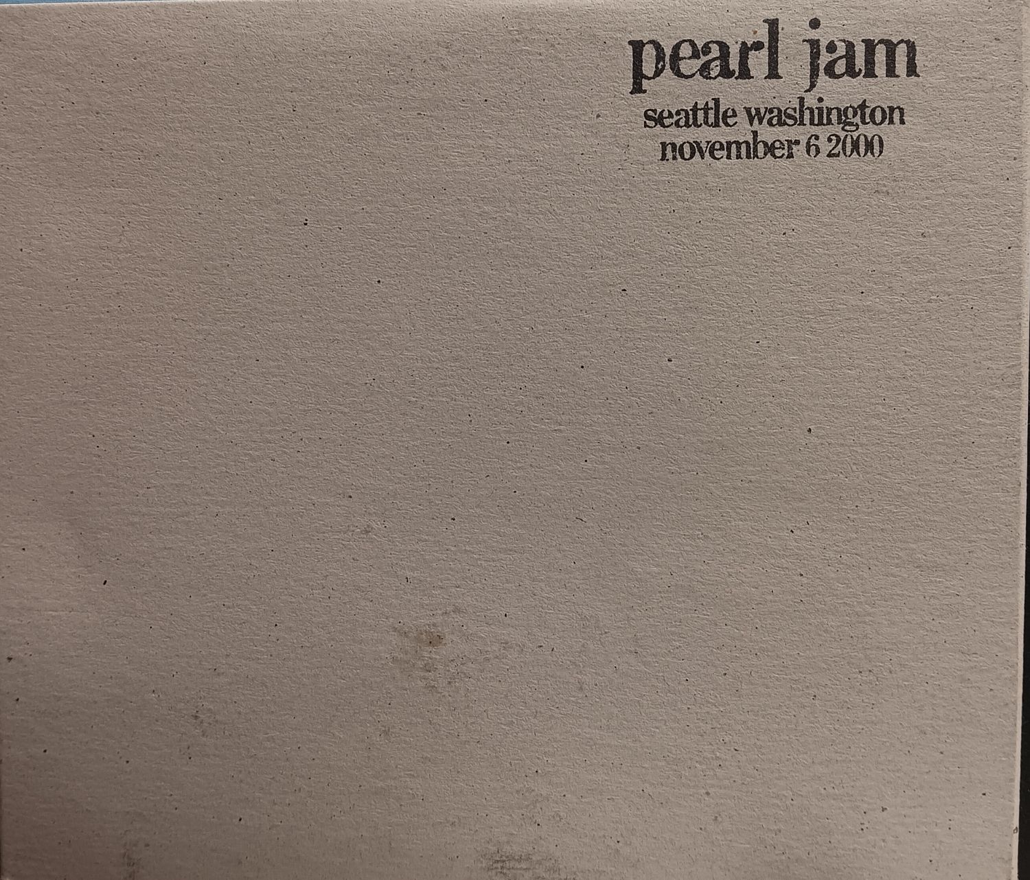 PEARL JAM - Seattle Washington November 6 2000 (CD)