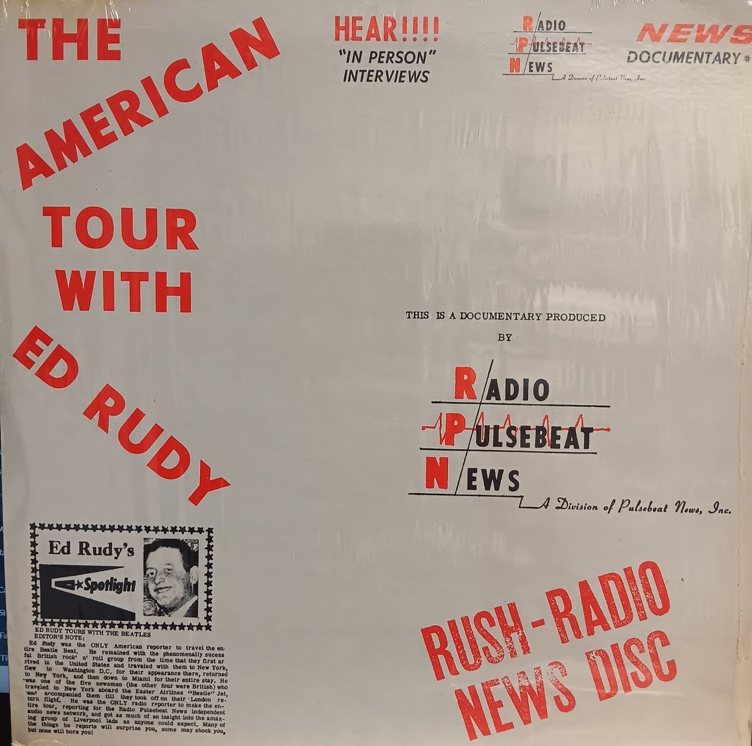THE BEATLES (ED RUDY) - The American Tour with Ed Rudy