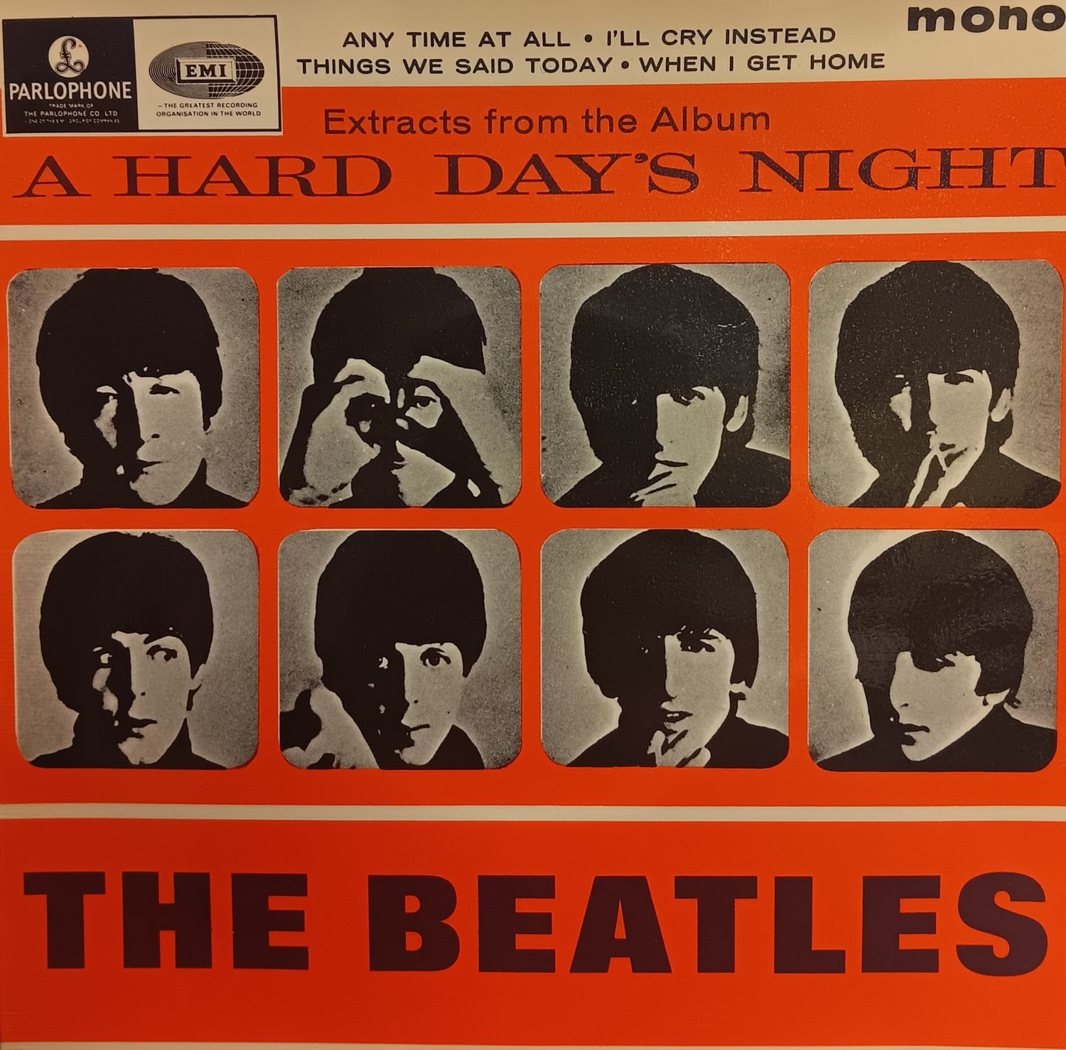 THE BEATLES - HARD DAY&#39;S NIGHT E.P. (7&quot;-45RPM)