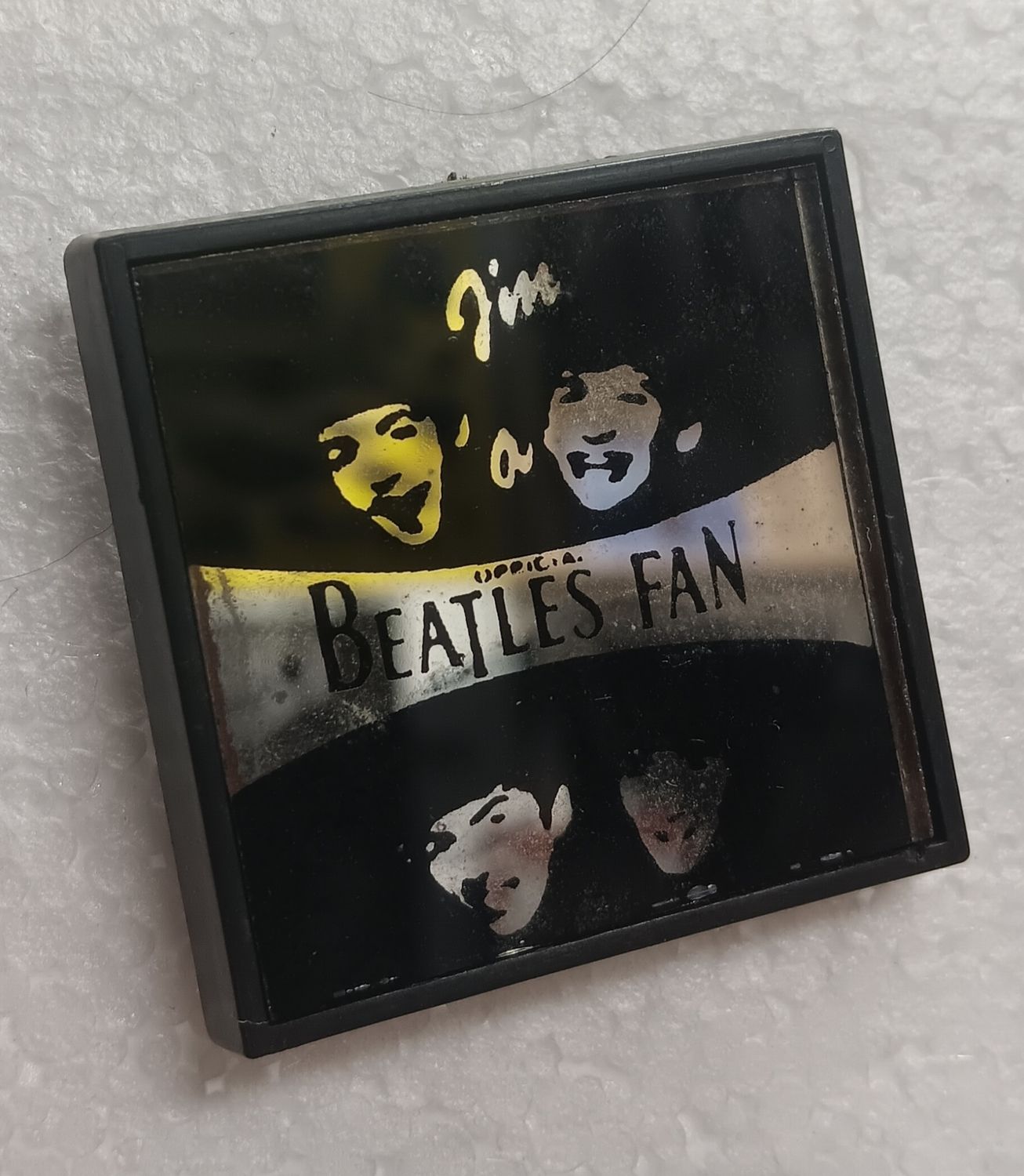 MACARON VINTAGE THE BEATLES I&#39;M A BEATLES FAN