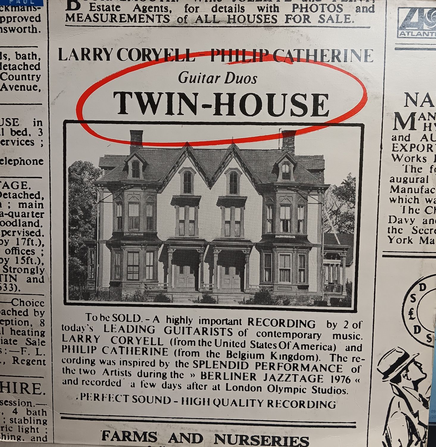 LARRY CORYELL &amp; PHILIP CATHERINE - TWIN HOUSE