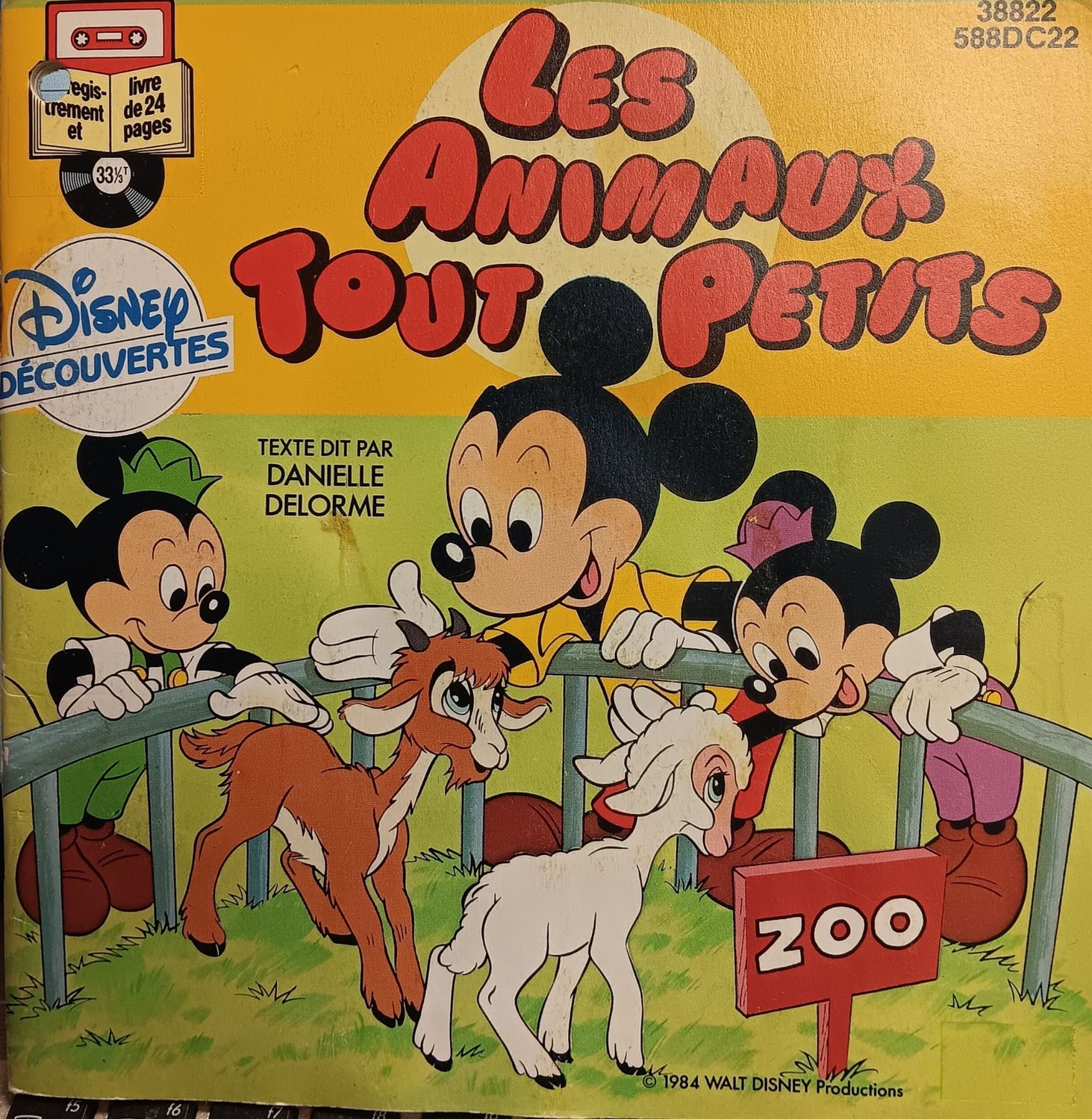 DISNEY - LES ANIMAUX TOUT PETITS (7" 33 RPM)