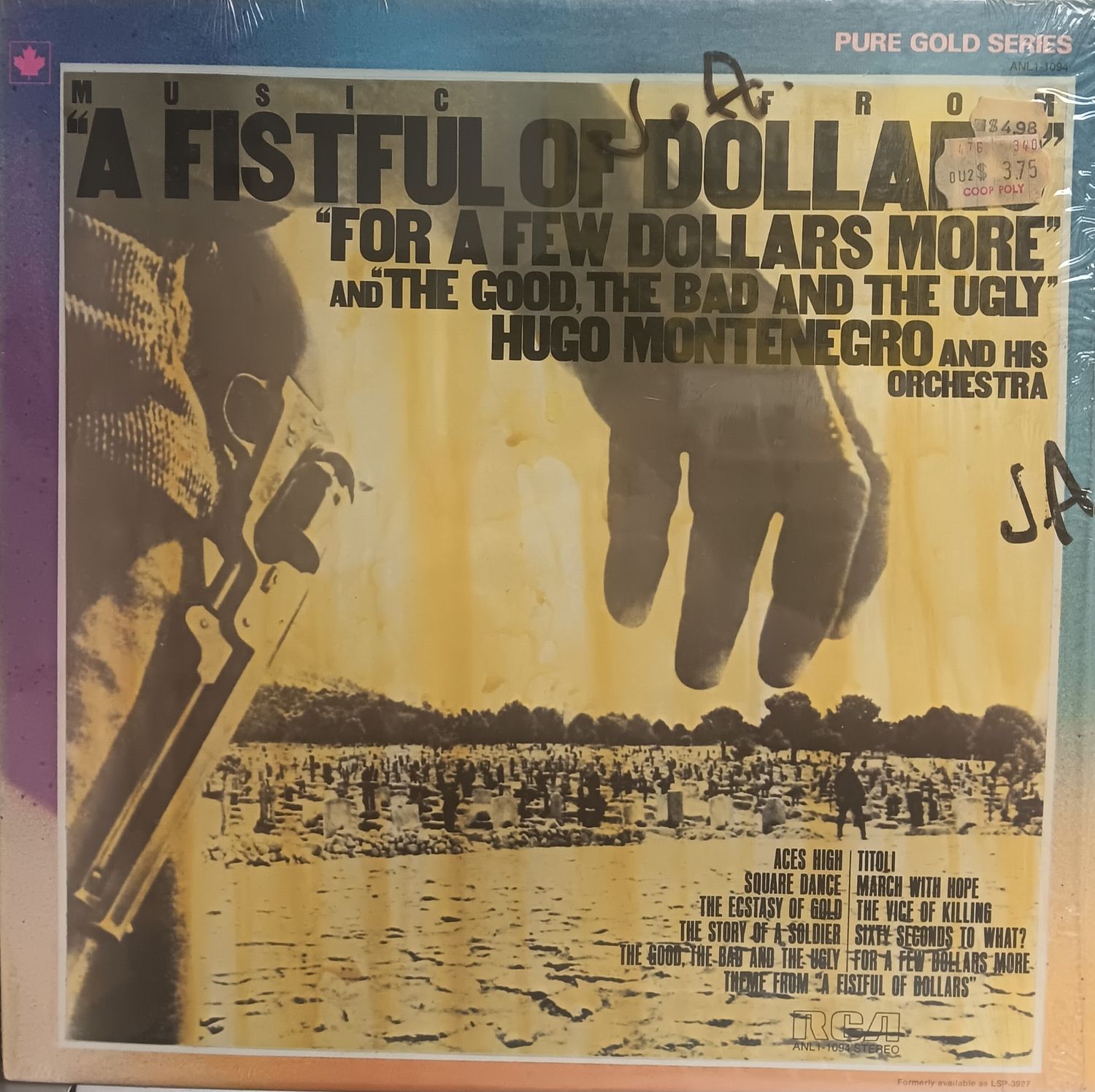 HUGO MONTENEGRO AND HIS ORCHESTRA - MUSIC FROM A FISTFUL OF DOLLARS, FOR A FEW DOLLARS MORE AND THE GOOD THE BAD AND THE UGLY SOUNDTRACK