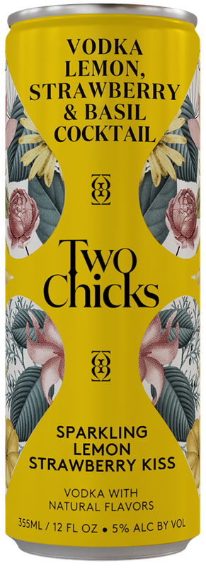 Two Chicks Lemon Strawberry Basil Vodka