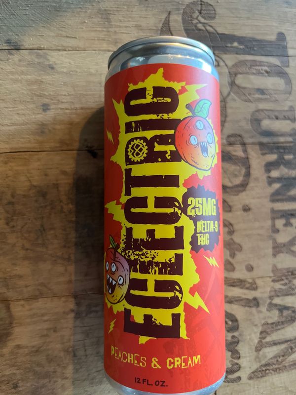Eclectric Beverages Peaches and Cream THC Seltzer
