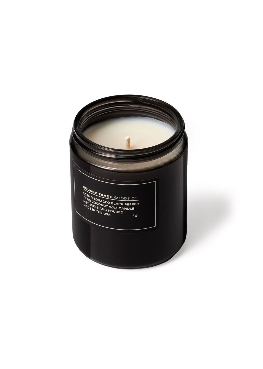 8oz Hand Poured Soy Candle - Tobacco Black Pepper