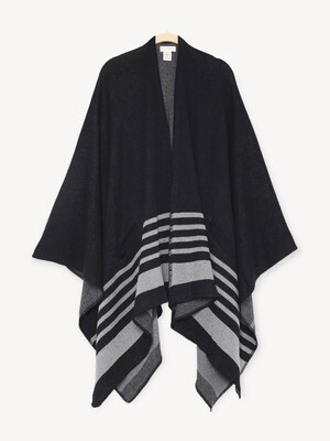 Gaia Eco-Chic Jacquard Knit Travel Wrap - Stripe