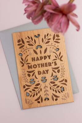 Happy Mother's Day Block Print Card
