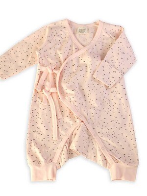 Pebble Baby Kimono Romper - Blush