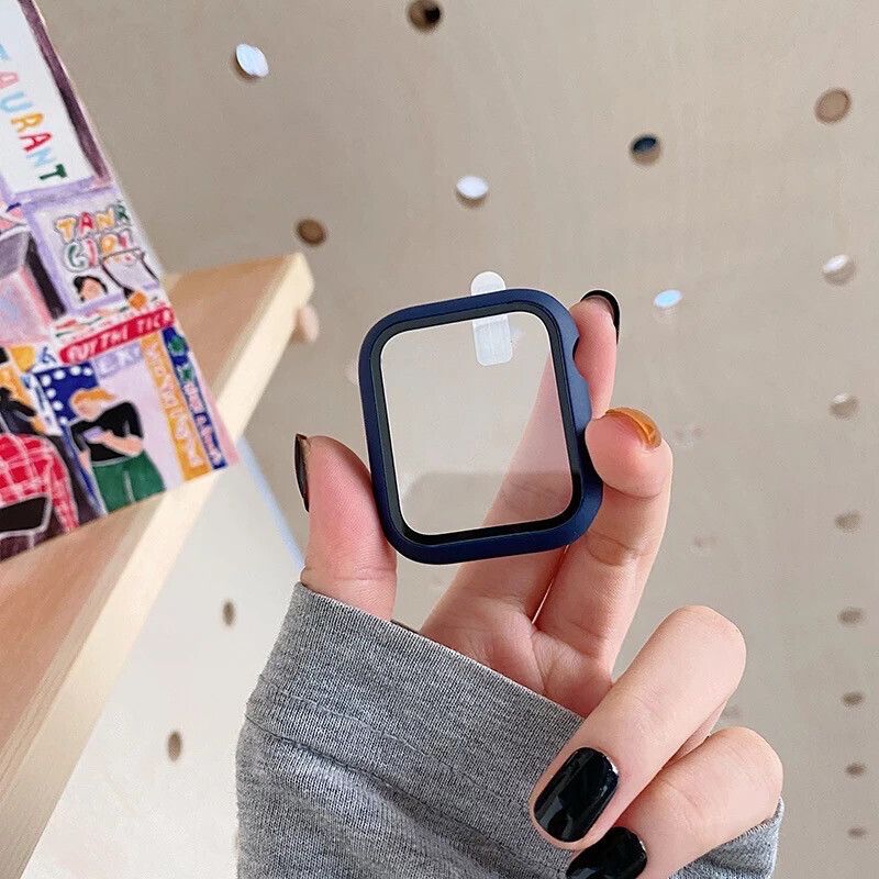 Watch Case Tempered Azul Navy