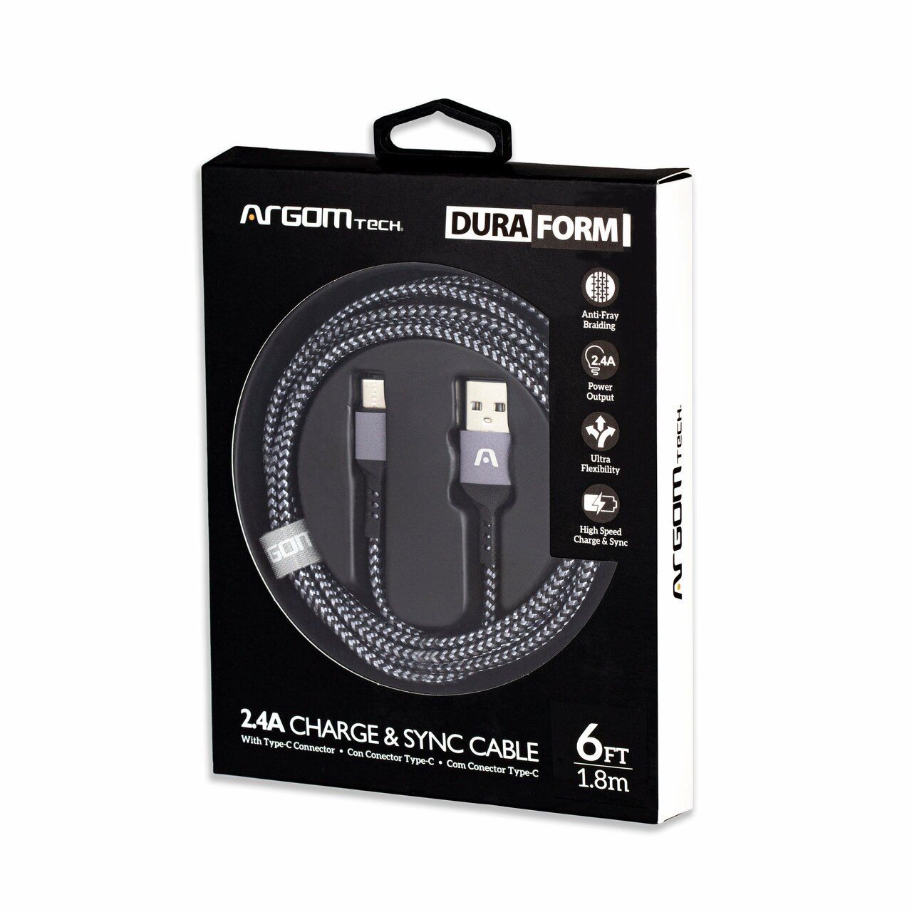 Cable Tipo C Lightning Argom Gris