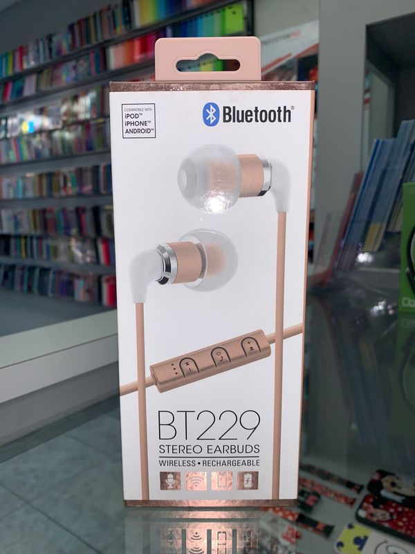 Bluetooth Earbuds BT229 Rose Gold