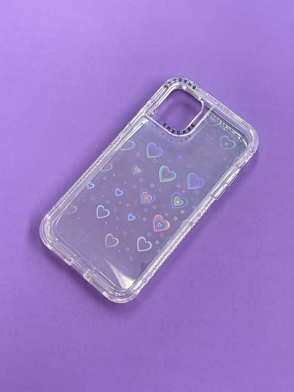 Cover iPhone Clear Hearts