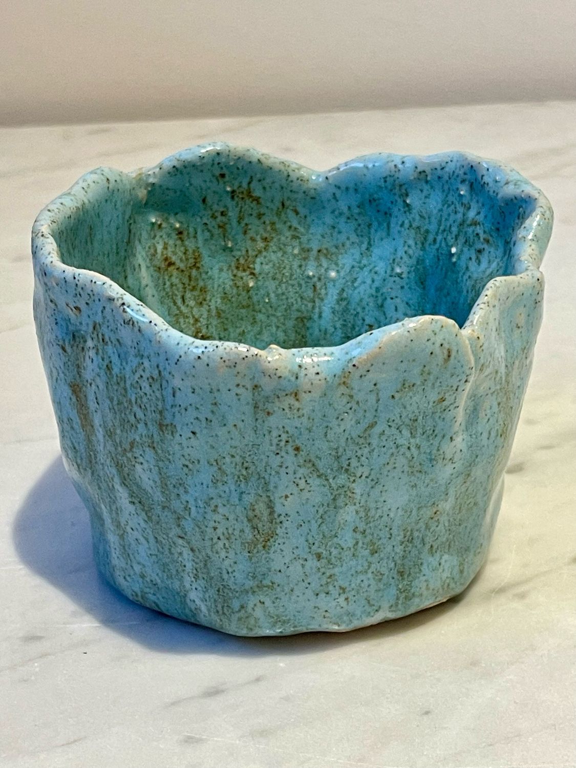 Speelse Pot - Glazuur: Hemels (met kaars naar keuze +5€)