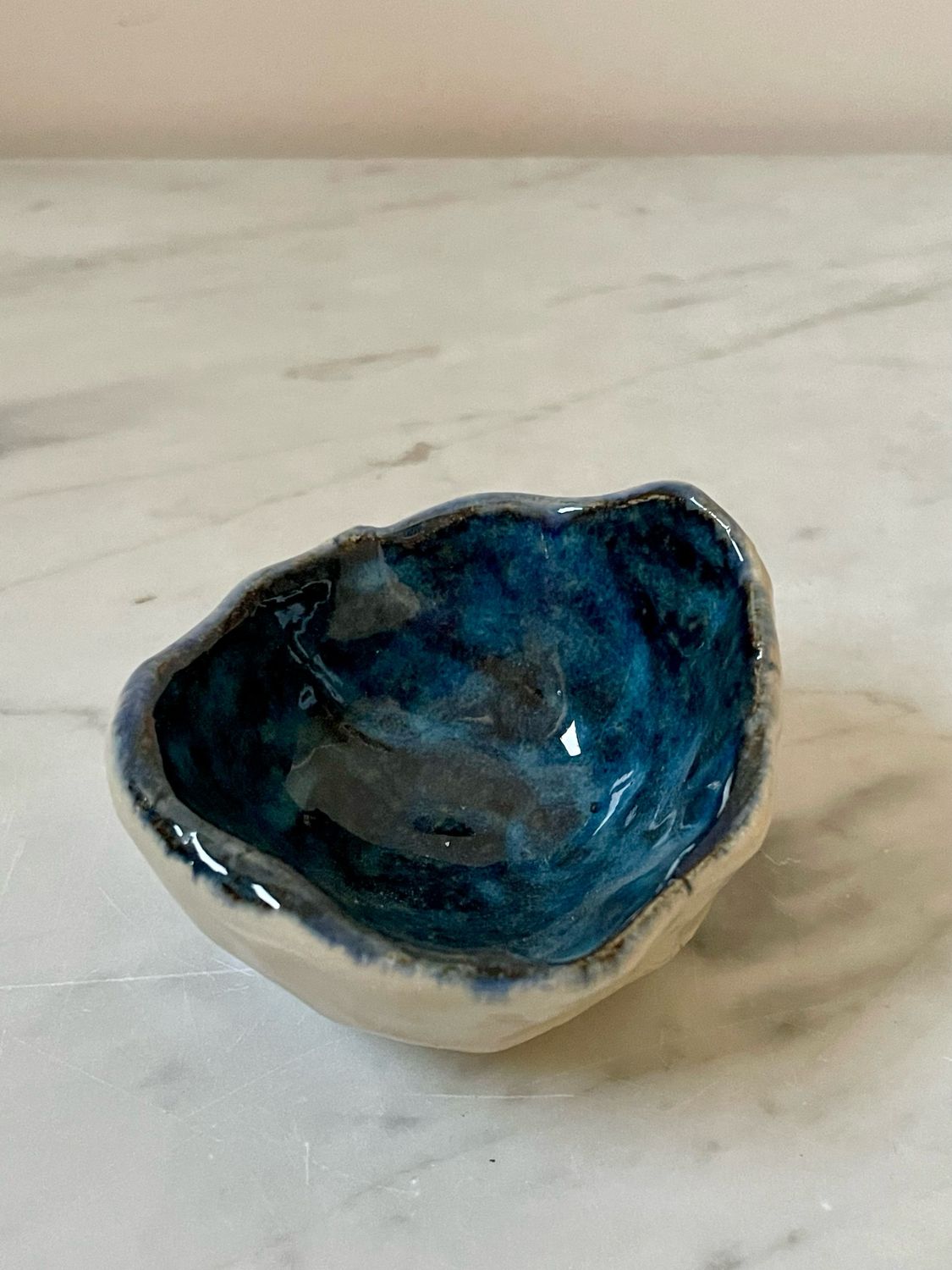 Mini Potje - Glazuur: Saffier/sproetjes